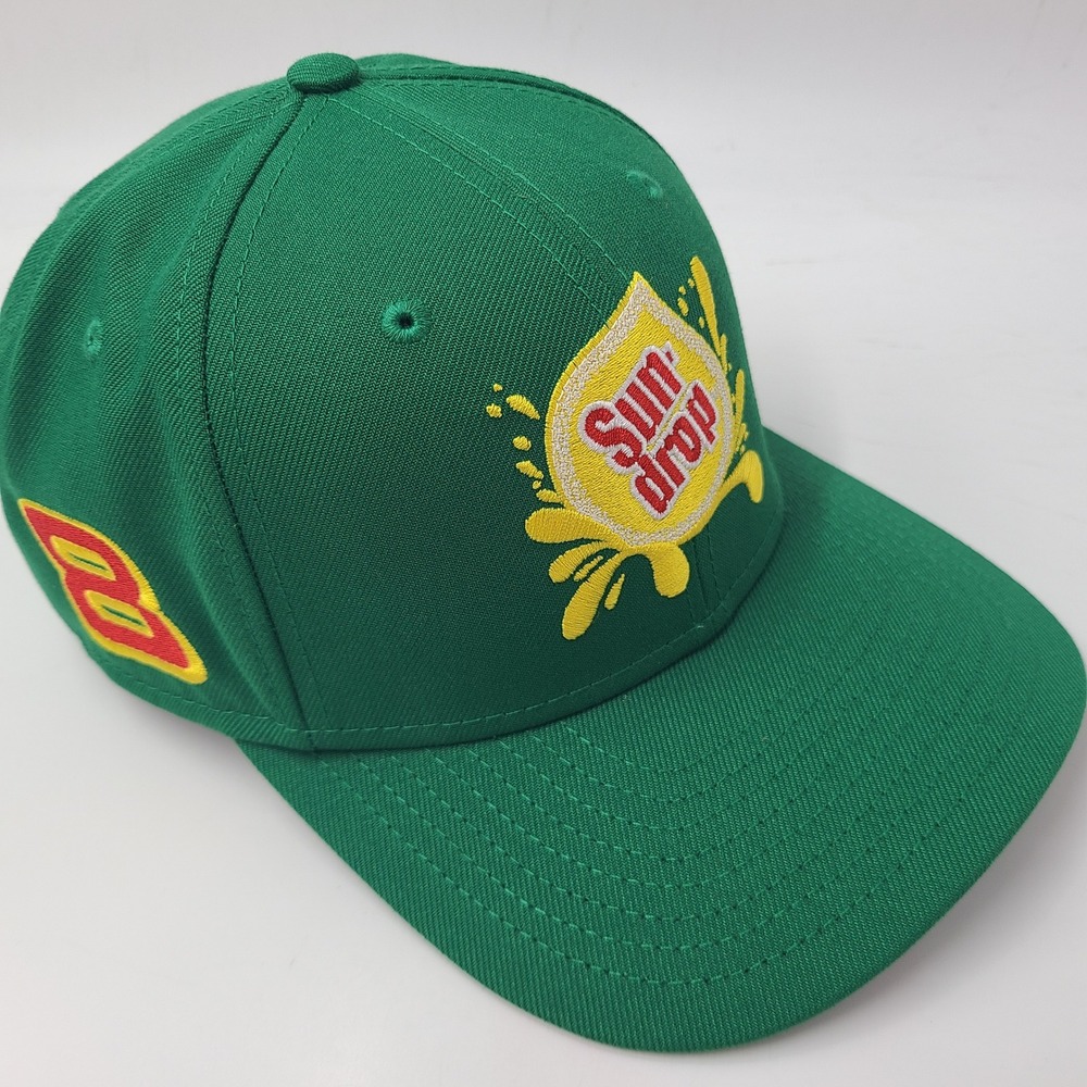 Dale Earnhardt Jr Hat Snapback New Era 9Seventy Green Yellow NASCAR Sun Drop #8